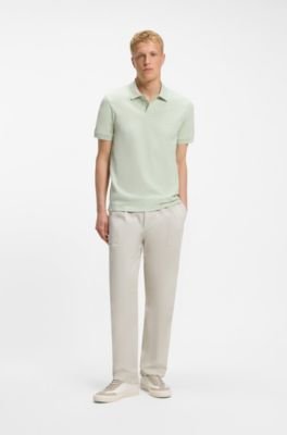 Hugo Boss Stretch-cotton slim-fit polo shirt with logo patch - Image 48