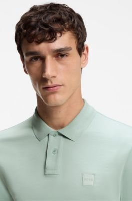 Hugo Boss Stretch-cotton slim-fit polo shirt with logo patch - Image 57