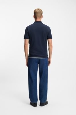 Hugo Boss Stretch-cotton slim-fit polo shirt with logo patch - Image 69