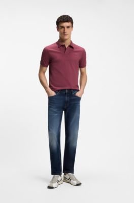 Hugo Boss Stretch-cotton slim-fit polo shirt with logo patch - Image 73