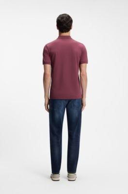 Hugo Boss Stretch-cotton slim-fit polo shirt with logo patch - Image 74