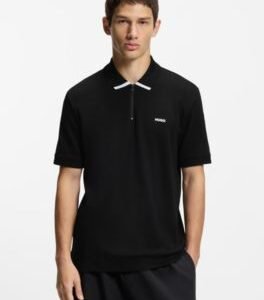 Hugo Boss Contrast-logo polo shirt in cotton piqué