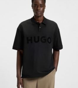 Hugo Boss Oversize-fit polo shirt in cotton with tonal logo