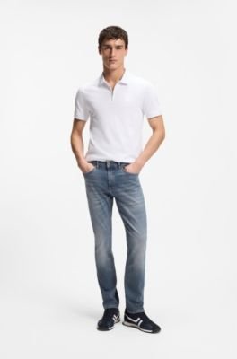 Hugo Boss Stretch-cotton slim-fit polo shirt with logo patch - Image 18