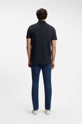 Hugo Boss Stretch-cotton slim-fit polo shirt with logo patch - Image 29