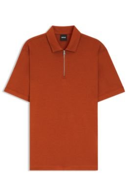 Hugo Boss Piqué polo shirt with zip neck - Image 5