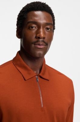 Hugo Boss Piqué polo shirt with zip neck - Image 2