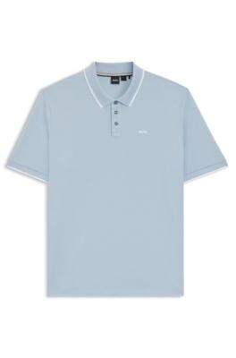 Hugo Boss Cotton-piqué polo shirt with contrast logo - Image 2