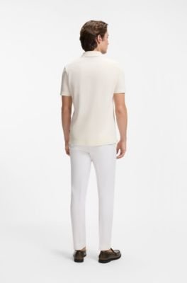 Hugo Boss Cotton-blend polo shirt with bubble-structured jacquard - Image 4