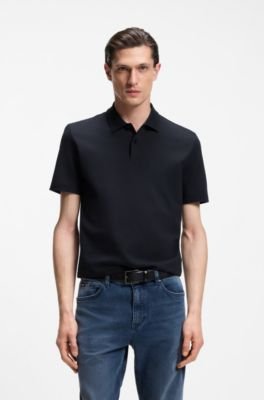 Hugo Boss Cotton-blend polo shirt with bubble-structured jacquard - Image 6