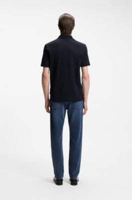Hugo Boss Cotton-blend polo shirt with bubble-structured jacquard - Image 9