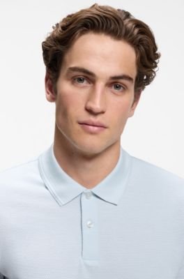 Hugo Boss Cotton-blend polo shirt with bubble-structured jacquard - Image 12