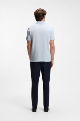 Hugo Boss Cotton-blend polo shirt with bubble-structured jacquard - Image 14