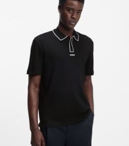 Hugo Boss Luxury cotton polo shirt with contrast trim