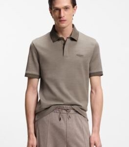 Hugo Boss BOSS x ASTON MARTIN polo shirt in wool-cotton piqué