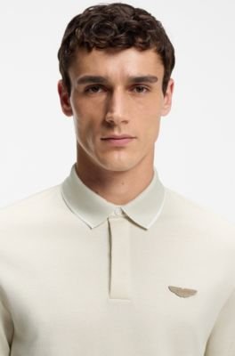 Hugo Boss BOSS x ASTON MARTIN polo shirt in wool-cotton piqué - Image 7