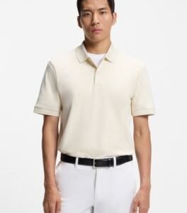 Hugo Boss Monogram-placket polo shirt in a cotton blend