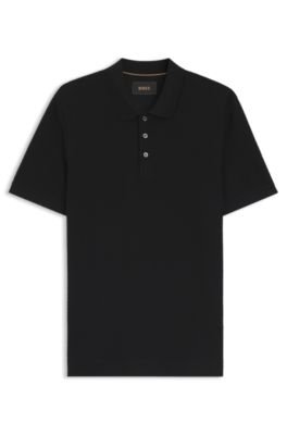 Hugo Boss Basket-weave polo shirt in cotton - Image 5