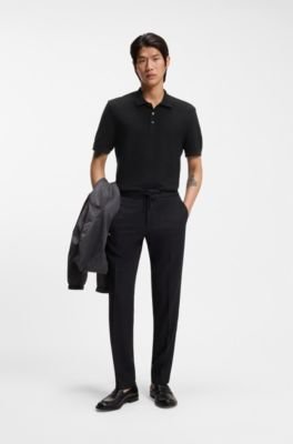 Hugo Boss Basket-weave polo shirt in cotton - Image 3