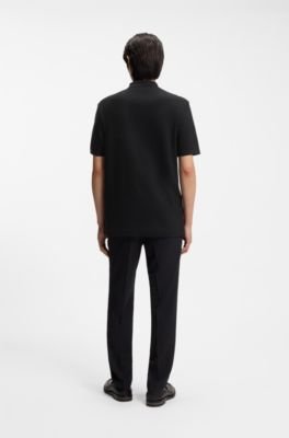 Hugo Boss Basket-weave polo shirt in cotton - Image 4