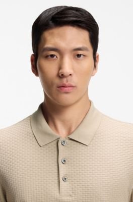 Hugo Boss Basket-weave polo shirt in cotton - Image 7