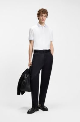 Hugo Boss Contrast-tipping slim-fit polo shirt in mercerised cotton - Image 8