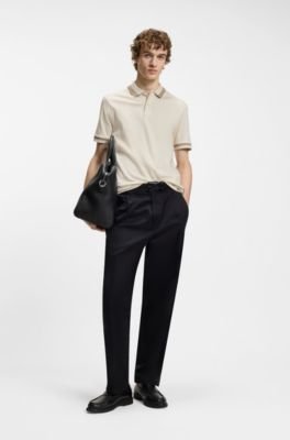 Hugo Boss Contrast-tipping slim-fit polo shirt in mercerised cotton - Image 13