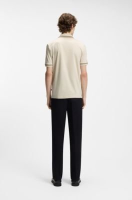 Hugo Boss Contrast-tipping slim-fit polo shirt in mercerised cotton - Image 14