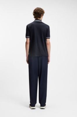 Hugo Boss Contrast-tipping slim-fit polo shirt in mercerised cotton - Image 19