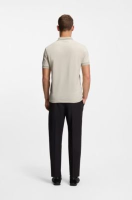 Hugo Boss Centred-logo slim-fit polo shirt in cotton piqué - Image 9