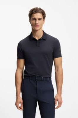 Hugo Boss Centred-logo slim-fit polo shirt in cotton piqué - Image 11