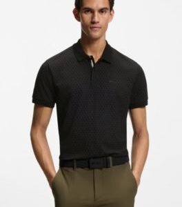Hugo Boss Printed polo shirt in cotton piqué