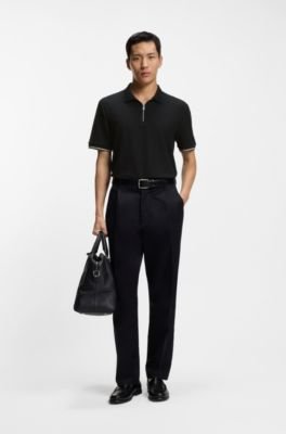 Hugo Boss Cotton-piqué polo shirt with zip neck - Image 3