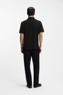 Hugo Boss Cotton-piqué polo shirt with zip neck - Image 4