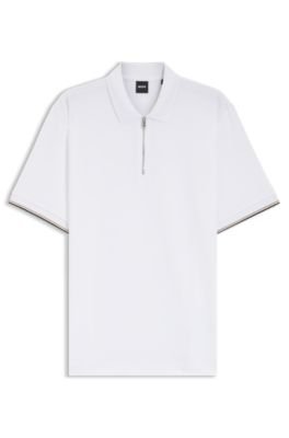 Hugo Boss Cotton-piqué polo shirt with zip neck - Image 10