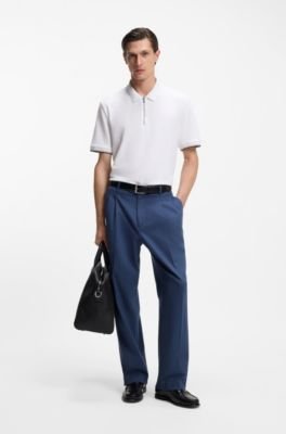 Hugo Boss Cotton-piqué polo shirt with zip neck - Image 8