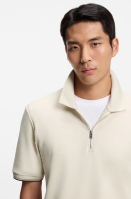 Hugo Boss Cotton-piqué polo shirt with zip neck - Image 12