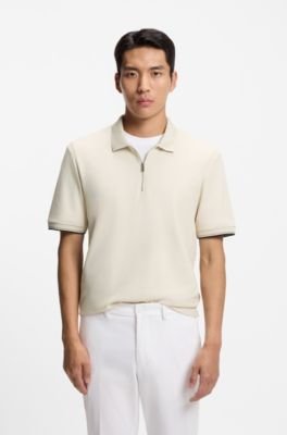 Hugo Boss Cotton-piqué polo shirt with zip neck - Image 11