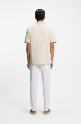 Hugo Boss Cotton-piqué polo shirt with zip neck - Image 14