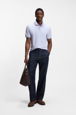 Hugo Boss Bubble-structure polo shirt in cotton - Image 8