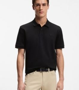 Hugo Boss Cotton-piqué polo shirt with Double B monogram