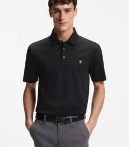 Hugo Boss Mercerized-cotton polo shirt with Double B monogram