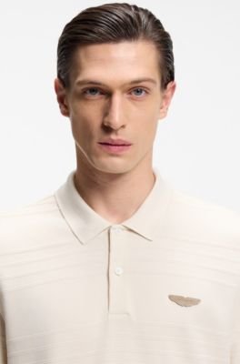 Hugo Boss BOSS x ASTON MARTIN polo shirt in cotton jacquard - Image 2
