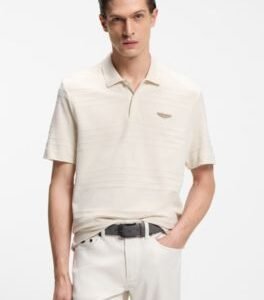 Hugo Boss BOSS x ASTON MARTIN polo shirt in cotton jacquard