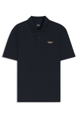 Hugo Boss BOSS x ASTON MARTIN polo shirt in cotton jacquard - Image 10