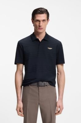 Hugo Boss BOSS x ASTON MARTIN polo shirt in cotton jacquard - Image 6