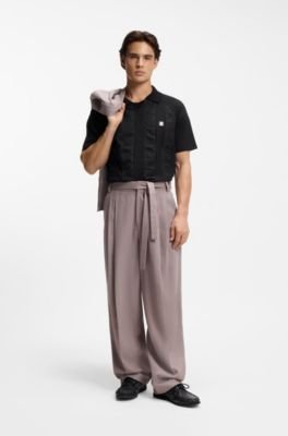 Hugo Boss Johnny-collar polo shirt with broderie stripes - Image 3