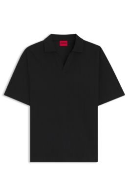 Hugo Boss Jacquard-stripe polo shirt with Johnny collar - Image 5
