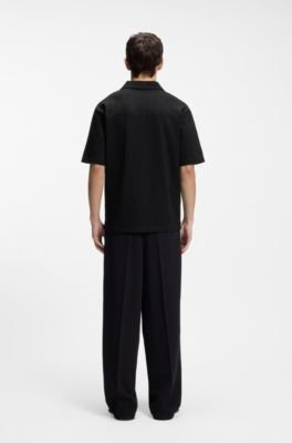 Hugo Boss Jacquard-stripe polo shirt with Johnny collar - Image 4