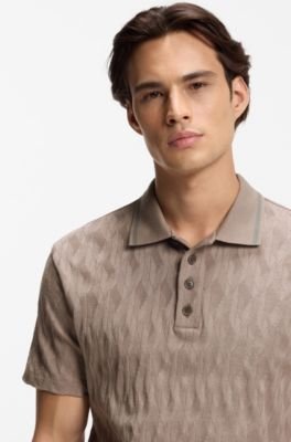 Hugo Boss Stripe-collar polo shirt in cotton jacquard - Image 7